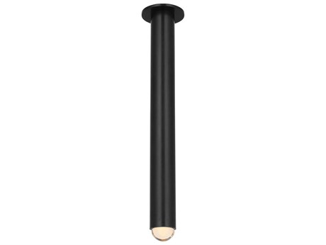 Visual Comfort Modern Ebell 1-Light Dark Bronze Cylinder Flush Mount