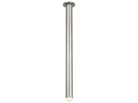 Visual Comfort Modern Ebell 1-Light Antique Nickel Cylinder Flush Mount