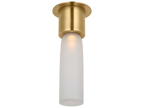 Visual Comfort Modern Volver 1-Light Hand Rubbed Antique Brass Flush Mount