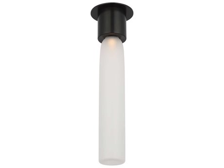 Visual Comfort Modern Volver 1-Light Bronze Flush Mount