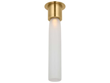 Visual Comfort Modern Volver 1-Light Hand Rubbed Antique Brass Flush Mount
