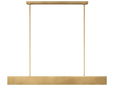 Visual Comfort Modern Pench 1-Light Natural Brass Linear Island Pendant