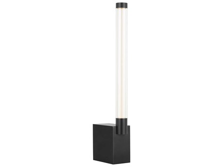 Visual Comfort Modern Phobos Bronze Textured Cast Glass Table Lamp