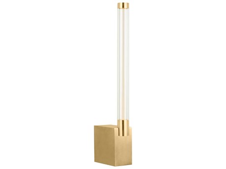 Visual Comfort Modern Phobos Hand Rubbed Antique Brass Textured Cast Glass Table Lamp
