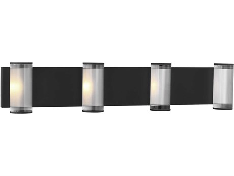 Visual Comfort Modern Esfera 4-Light Nightshade Black Vanity Light