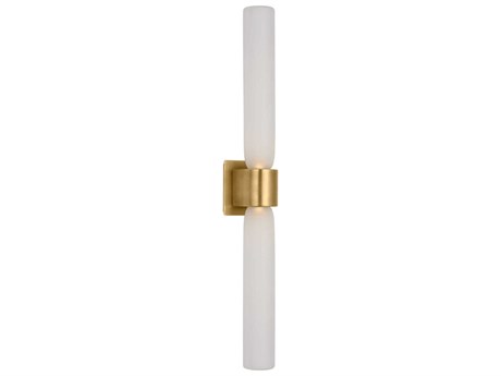 Visual Comfort Modern Volver 2-Light Hand Rubbed Antique Brass Wall Sconce