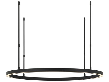 Visual Comfort Modern Stagger 1-Light Nightshade Black Round Pendant
