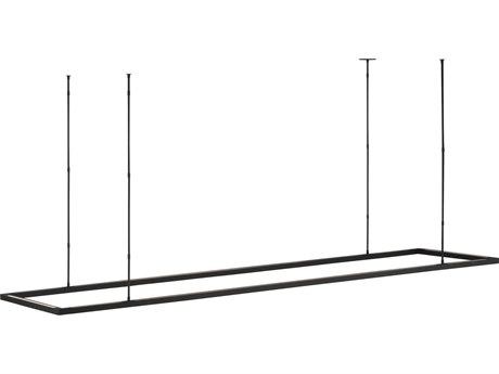 Visual Comfort Modern Stagger 1-Light Nightshade Black Geometric Island Pendant