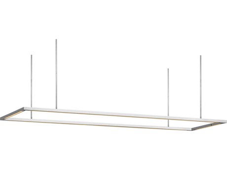 Visual Comfort Modern Stagger 1-Light Polished Stainless Steel Linear Island Pendant