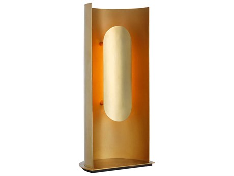 Visual Comfort Modern Shielded Hand Rubbed Antique Brass Table Lamp
