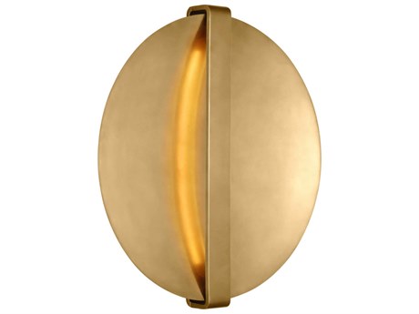 Visual Comfort Modern Cymbal 1-Light Natural Brass Wall Sconce