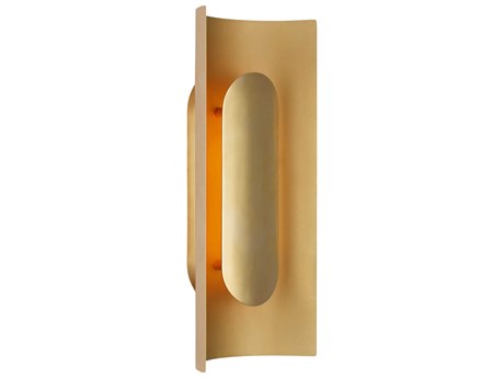 Visual Comfort Modern Shielded 1-Light Hand Rubbed Antique Brass Wall Sconce