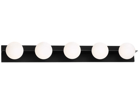 Visual Comfort Modern Orbel 5-Light Matte Black Vanity Light