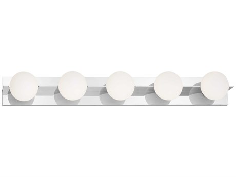 Visual Comfort Modern Orbel 5-Light Polished Nickel Vanity Light