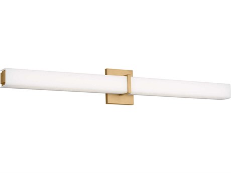 Visual Comfort Modern Milan 1-Light Natural Brass Vanity Light