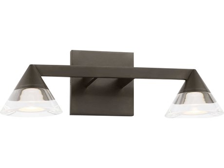 Visual Comfort Modern Midrand 2-Light Bronze Vanity Light