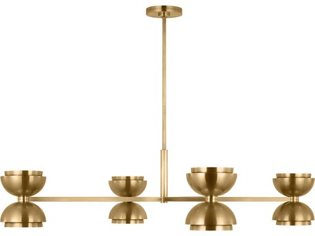 Visual Comfort Modern Shanti 4-Light Natural Brass Dome Chandelier