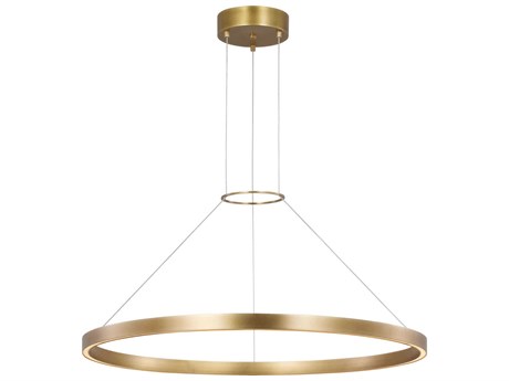 Visual Comfort Modern Fiama 1-Light Plated Brass Round Pendant