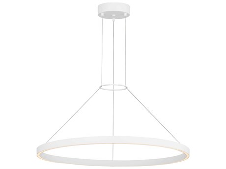 Visual Comfort Modern Fiama 1-Light Matte White Round Pendant