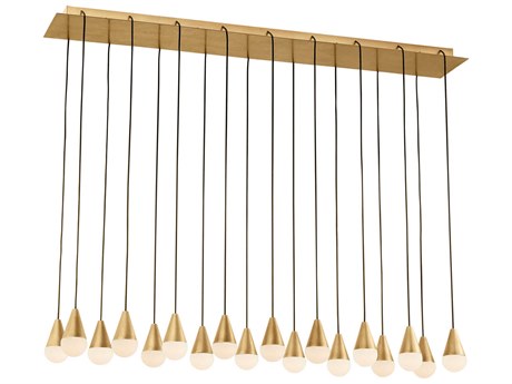 Visual Comfort Modern Cupola 18-Light Hand Rubbed Antique Brass Island Pendant