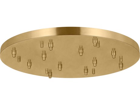 Visual Comfort Modern Multiport Hand Rubbed Antique Brass 12-Light Mount