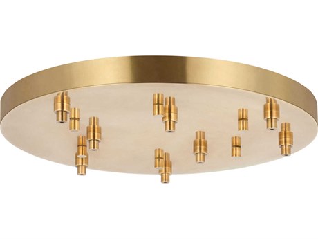Visual Comfort Modern Multiport Hand Rubbed Antique Brass 8-Light Mount