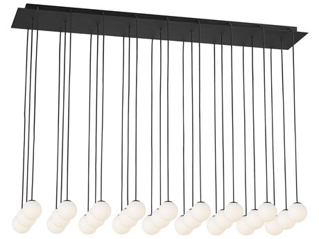 Visual Comfort Modern Orbet 27-Light Nightshade Black Globe Island Pendant