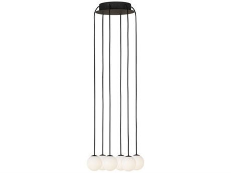 Visual Comfort Modern Orbet 6-Light Nightshade Black Globe Mini Pendant