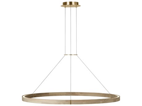 Visual Comfort Modern Ashok 1-Light Hand Rubbed Antique Brass Round Pendant