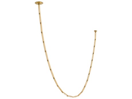 Visual Comfort Modern Catena 3-Light Brass Linear Chandelier