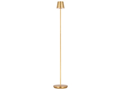 Visual Comfort Modern Nevis Hand Rubbed Antique Brass Floor Lamp