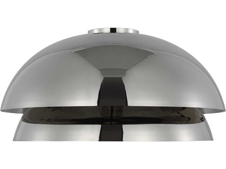 Visual Comfort Modern Shanti 1-Light Polished Nickel Dome Flush Mount