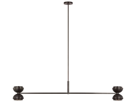 Visual Comfort Modern Shanti 2-Light Dark Bronze Dome Linear Island Pendant