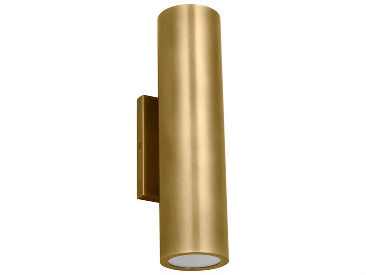 Visual Comfort Modern Pressa 2-Light Outdoor Wall Light Natural Brass 4