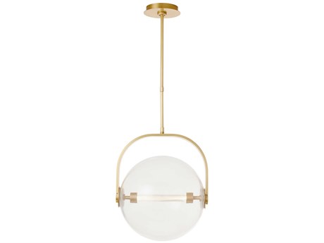 Visual Comfort Modern Fues 1-Light Natural Brass Globe Pendant