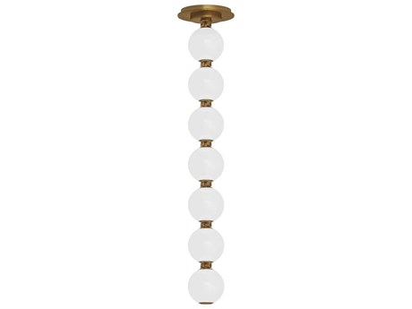 Visual Comfort Modern Perle 1-Light Natural Brass Globe Linear Mini Pendant