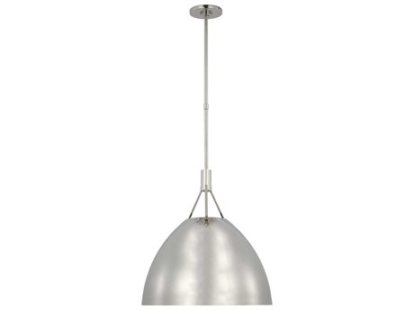 Visual Comfort Modern Sospeso 1-Light Polished Nickel Dome Pendant
