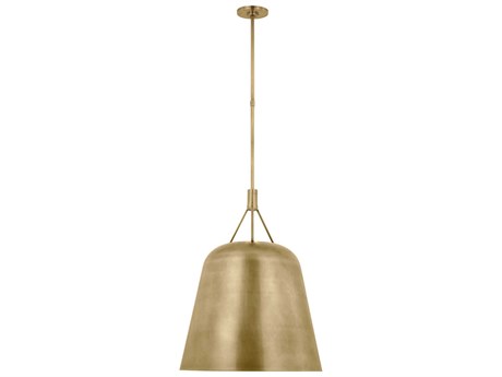 Visual Comfort Modern Sospeso 1-Light Natural Brass Pendant