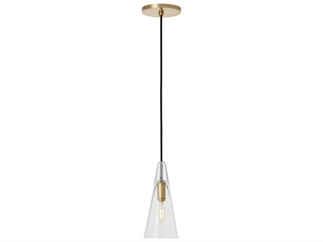 Visual Comfort Modern Selina 1-Light Natural Brass Mini Pendant