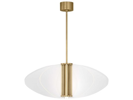 Visual Comfort Modern Nyra 1-Light Plated Brass Pendant
