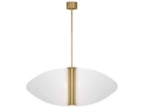 Visual Comfort Modern Nyra 1-Light Plated Brass Pendant