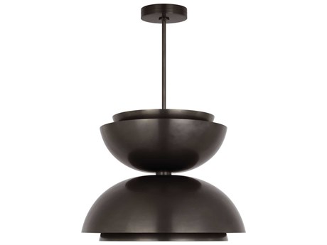 Visual Comfort Modern Shanti 2-Light Dark Bronze Dome Pendant