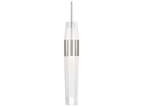 Visual Comfort Modern Lassell 1-Light Polished Nickel Mini Pendant