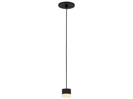 Visual Comfort Modern Gable 1-Light Nightshade Black Mini Pendant