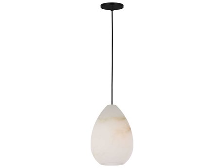 Visual Comfort Modern Alina 1-Light Nightshade Black White Mini Pendant