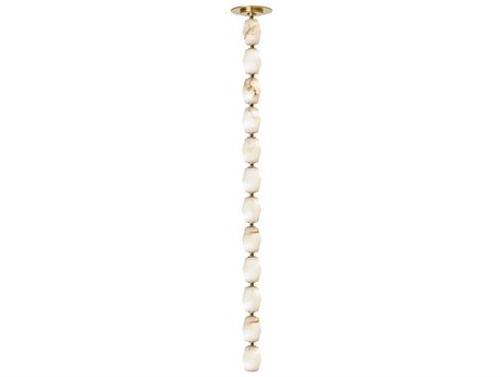Visual Comfort Modern Collier 1-Light Hand Rubbed Antique Brass Linear Mini Pendant