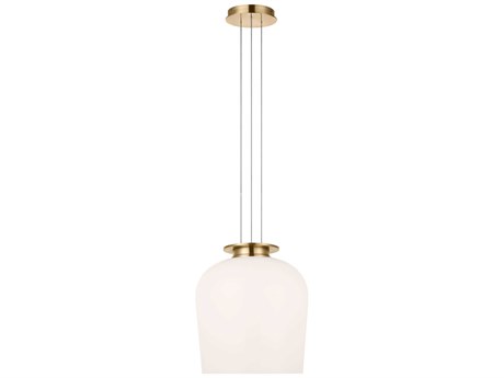 Visual Comfort Modern Vetro 1-Light Hand Rubbed Antique Brass Mini Pendant