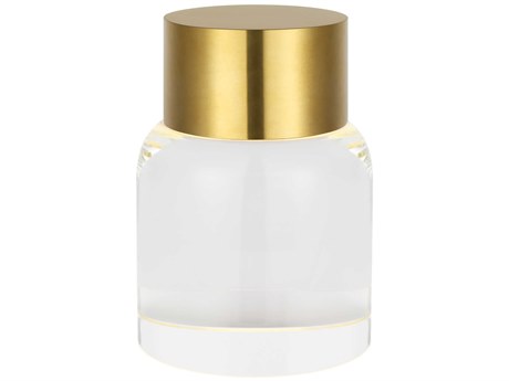 Visual Comfort Modern Caspe Hand Rubbed Antique Brass Table Lamp