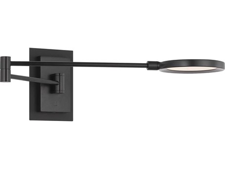 Visual Comfort Modern Spectica 1-Light Matte Black Swing Wall Sconce