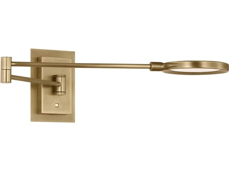 Visual Comfort Modern Spectica 1-Light Plated Brass Swing Wall Sconce